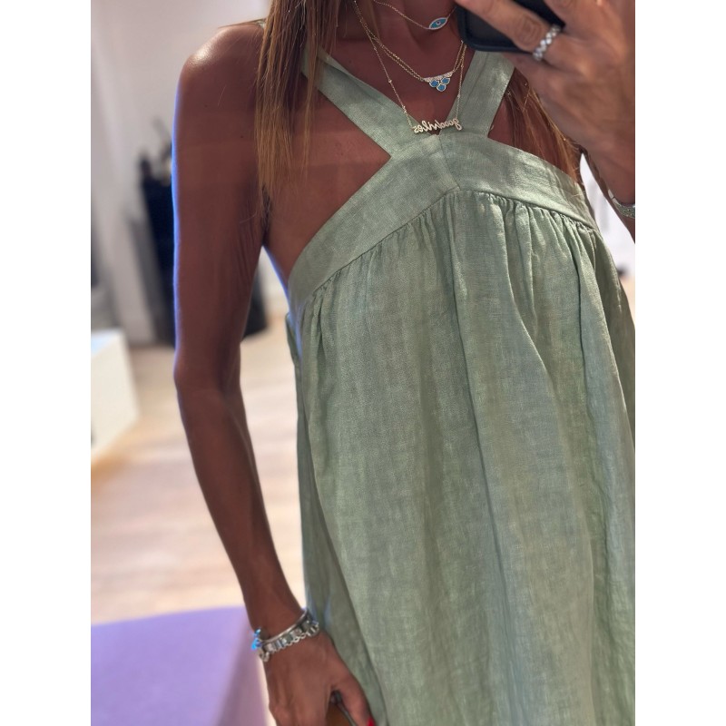 Robe bretelle Cannes Kaki