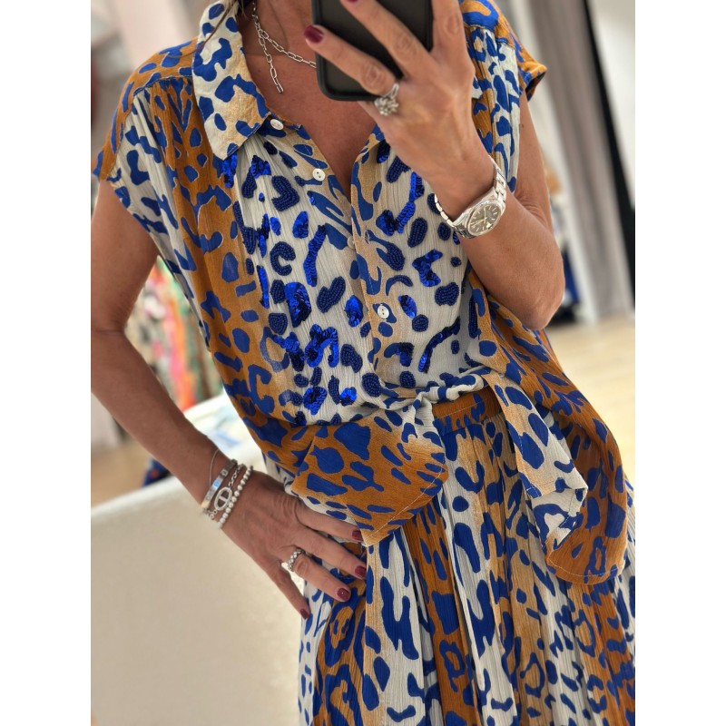 Blouse Léopard Blue