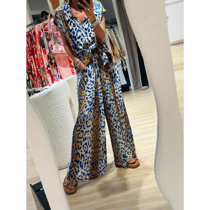 Ensemble Léopard Blue