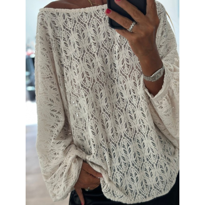 Pull mailles ajourées Emma
