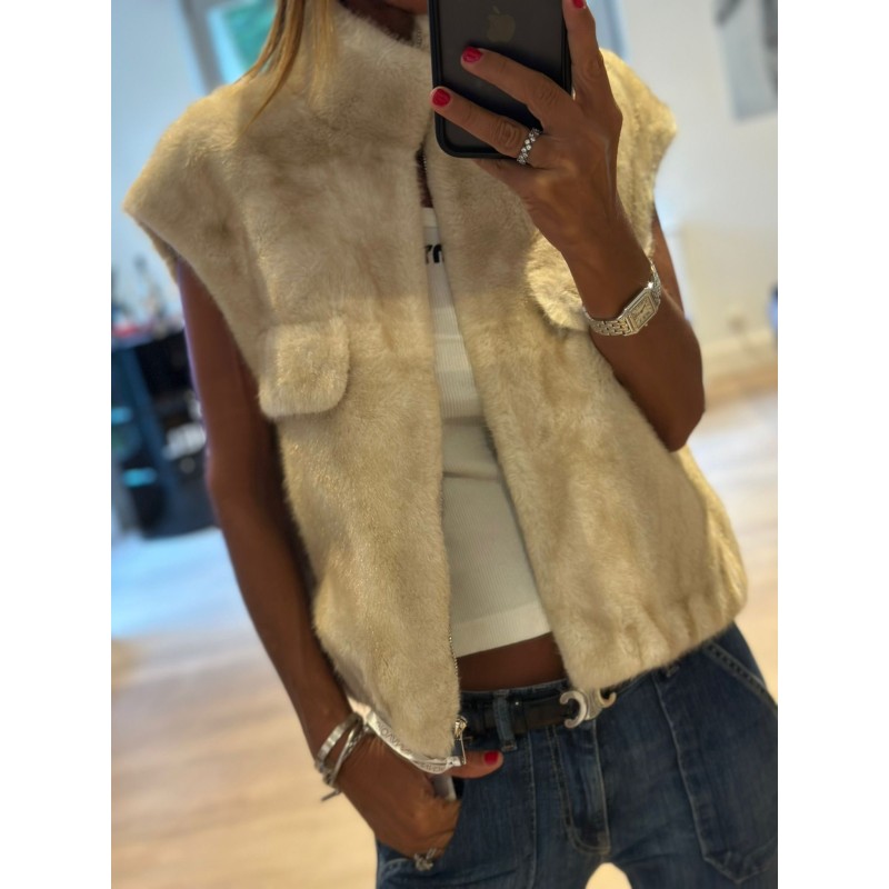 Veste sans manche fourrure Ashley