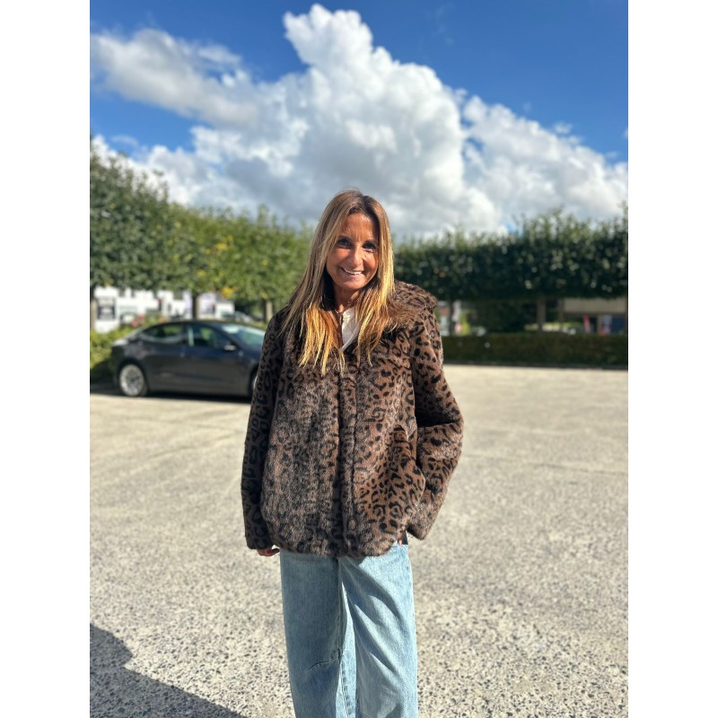 Veste fourrure Katarina Léopard