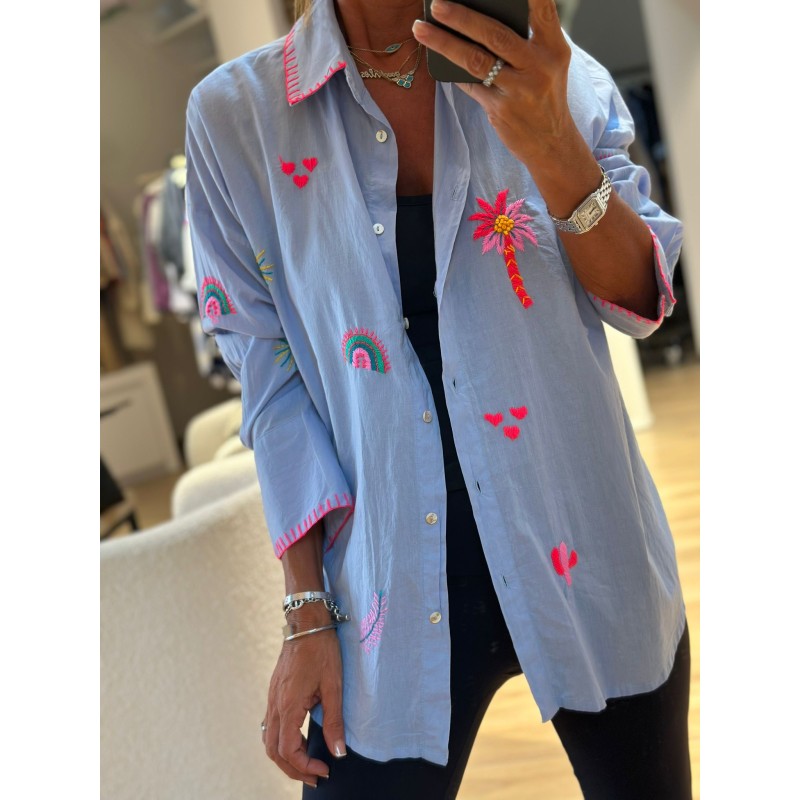 Blouse Punta Cana bleue