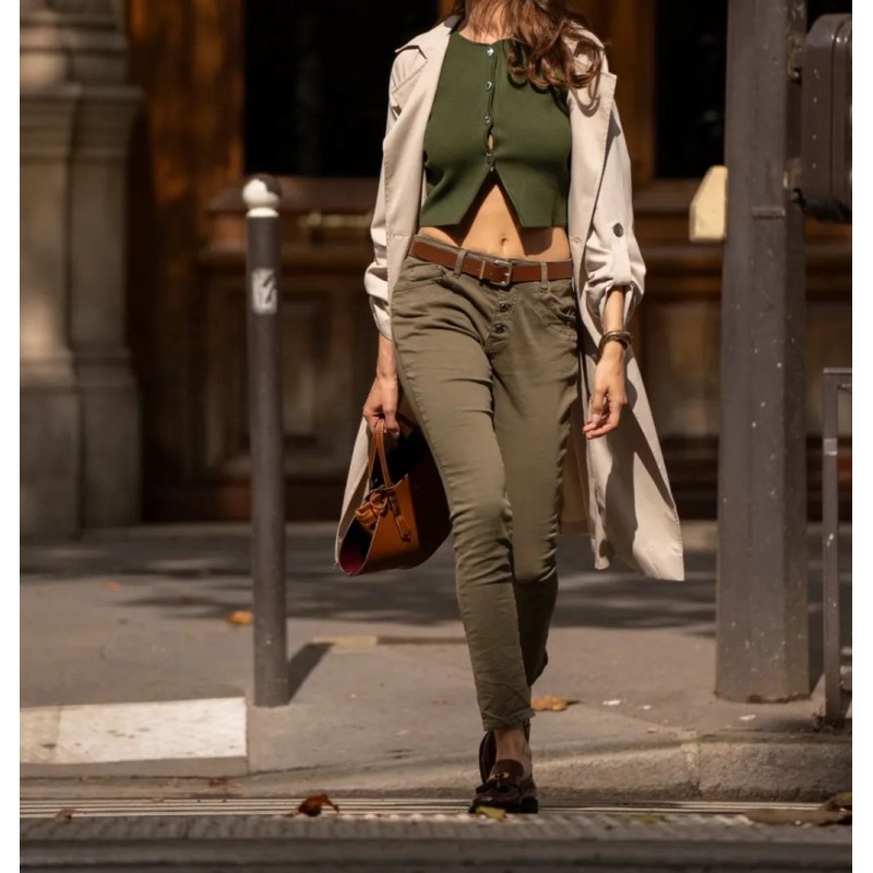 Pantalon boutons Paris