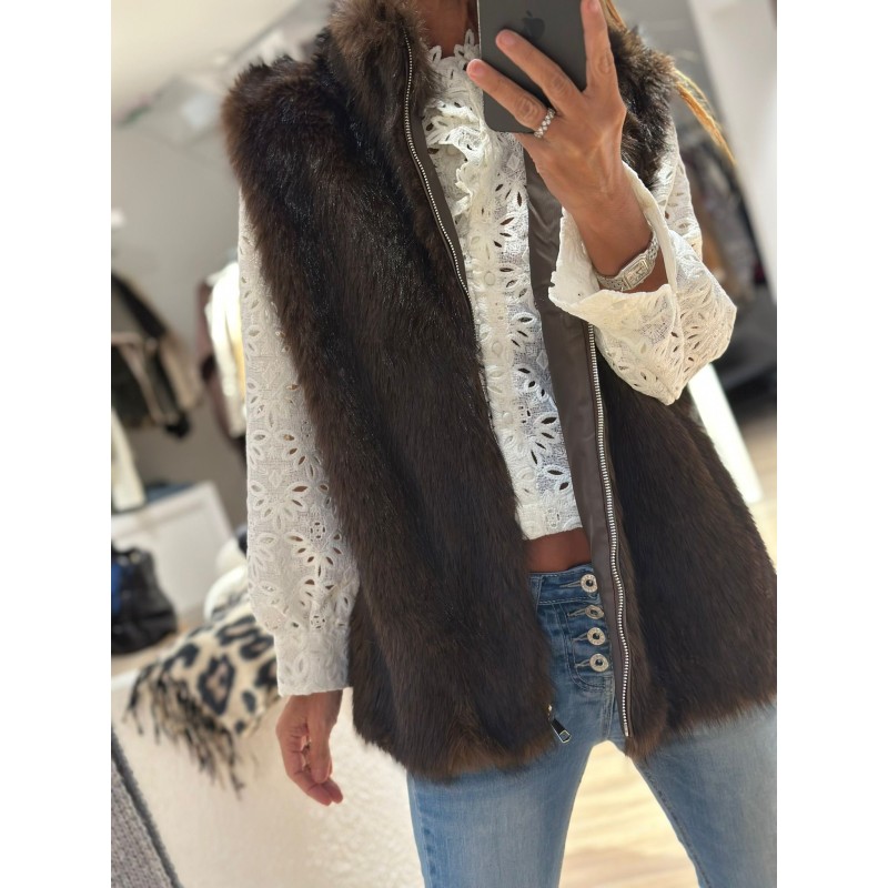 Veste fausse fourrure Louvres