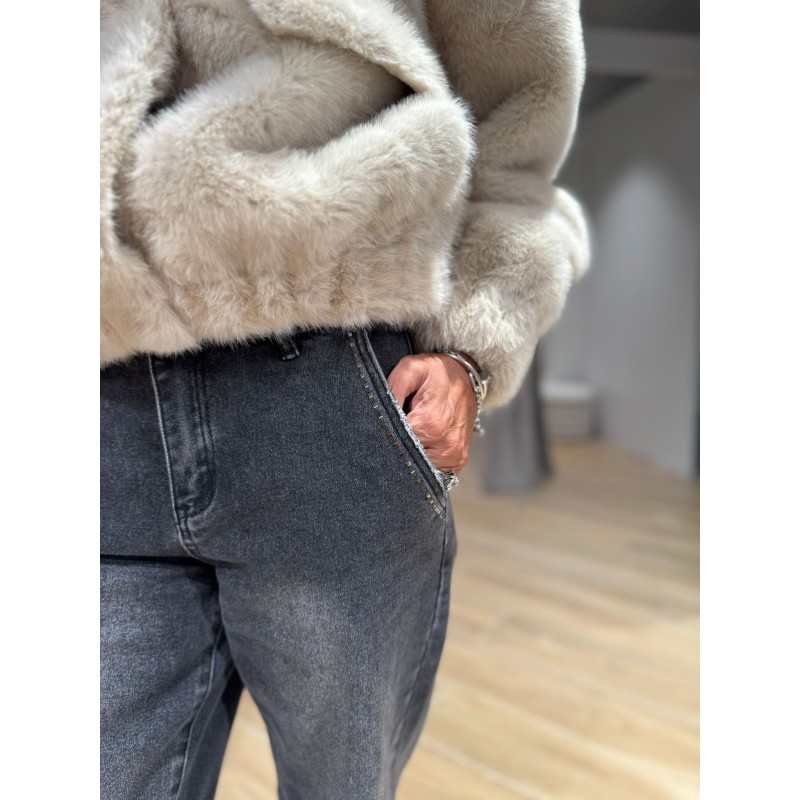 Jeans Working mom gris