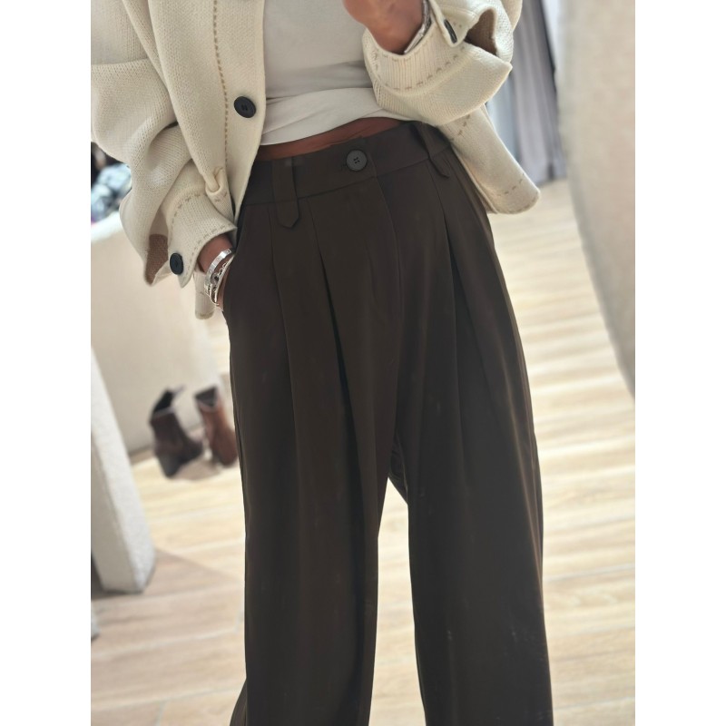 Pantalon large à pinces Caroline