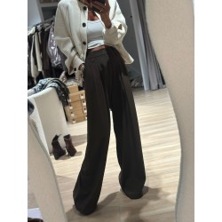 Pantalon large à pinces Caroline