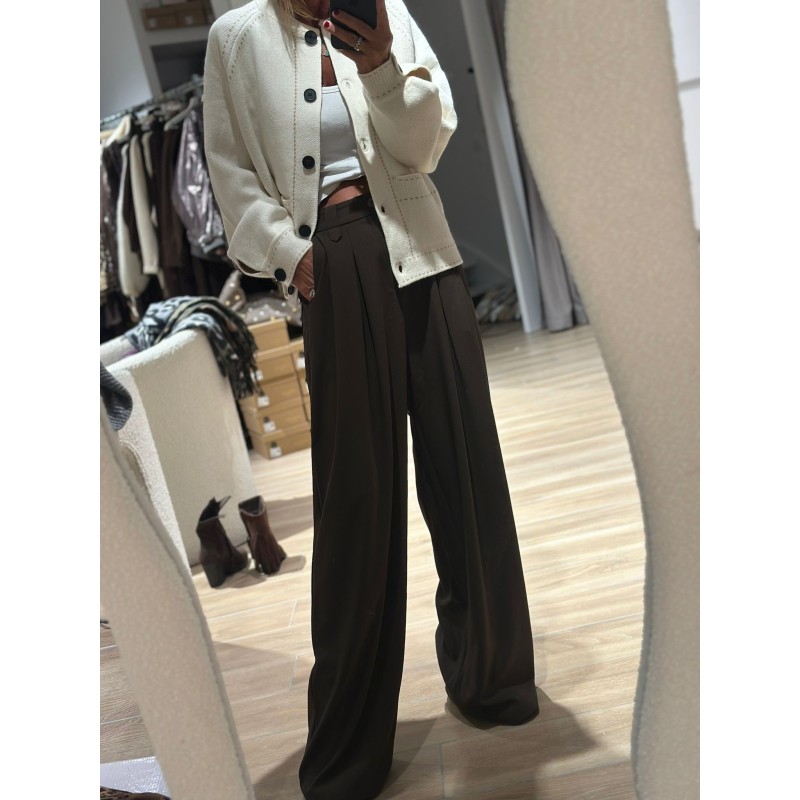 Pantalon large à pinces Caroline