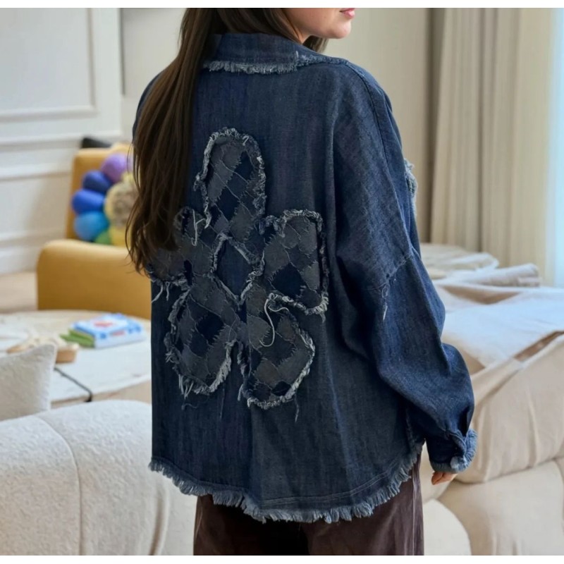 Veste jeans Flower