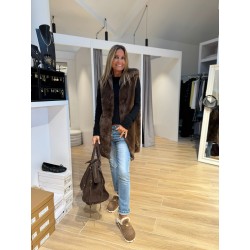 Longue veste fausse fourrure Nath