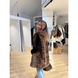 Longue veste fausse fourrure Nath