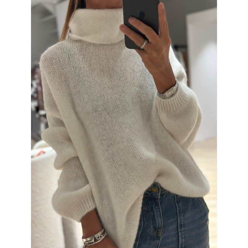 Pull col roulé Jade
