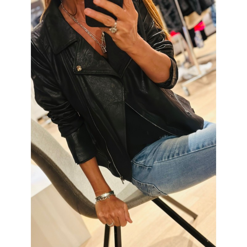 Perfecto façon cuir brossés