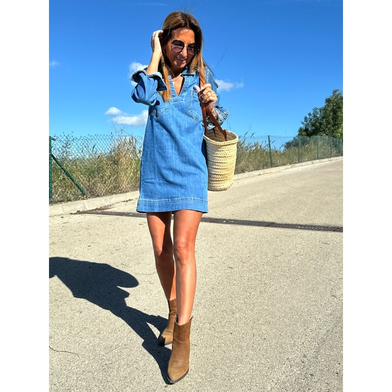 Robe courte jeans