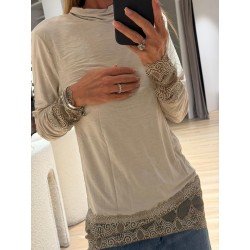 Allonge pull col roulé