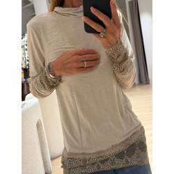 Allonge pull col roulé