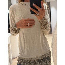 Allonge pull col roulé