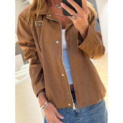 Blouson façon cuir brossé
