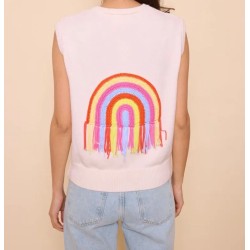 Pull sans manche Arc en ciel