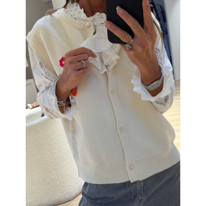 Pull sans manche Arc en ciel