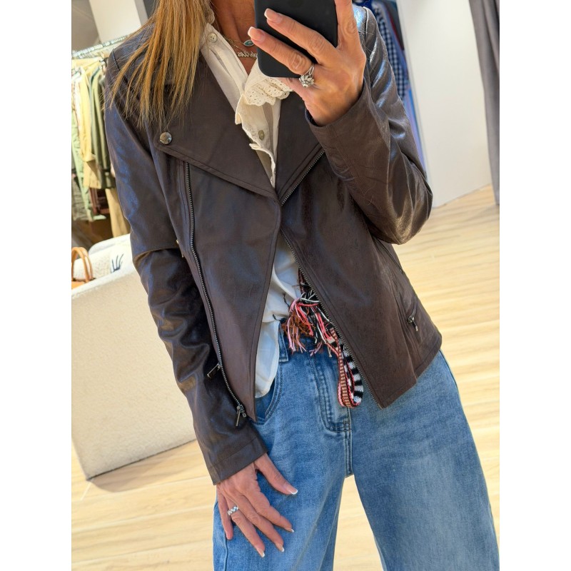 Perfecto façon cuir brossés