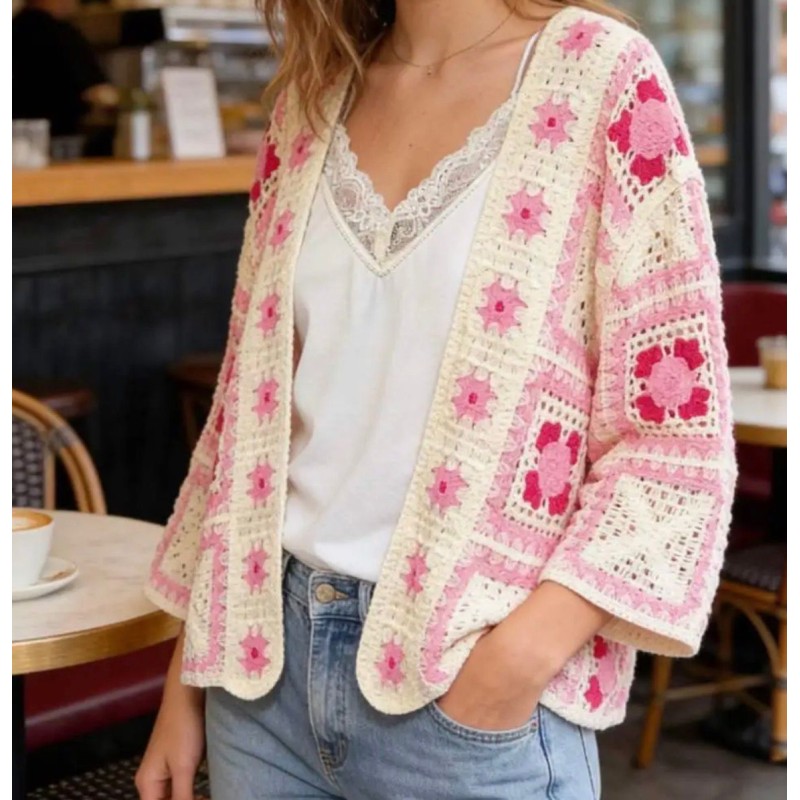 Gilet avec top intégré Pink