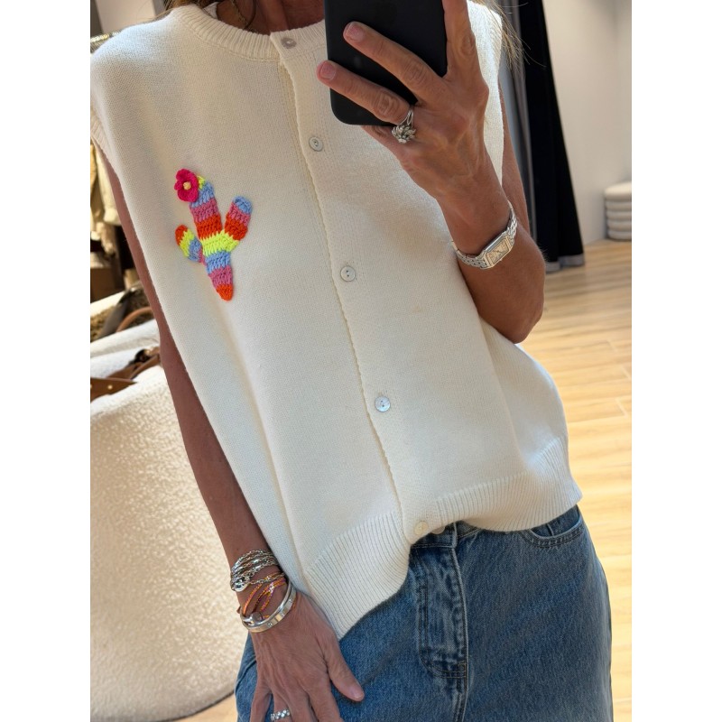 Pull sans manche Arc en ciel