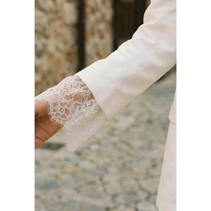 Blazer poignet dentelle