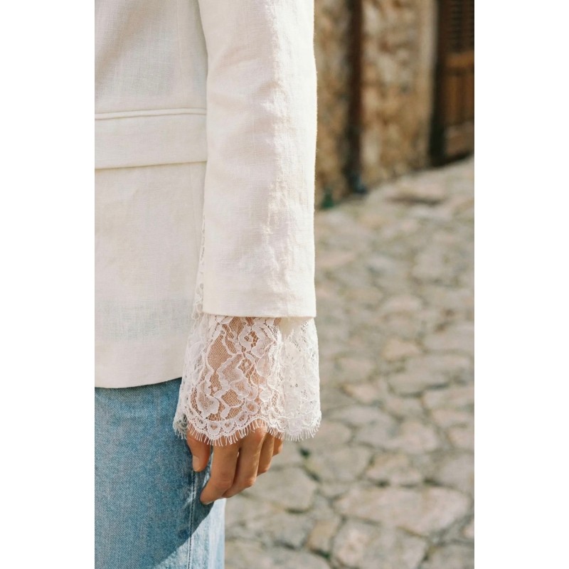 Blazer poignet dentelle