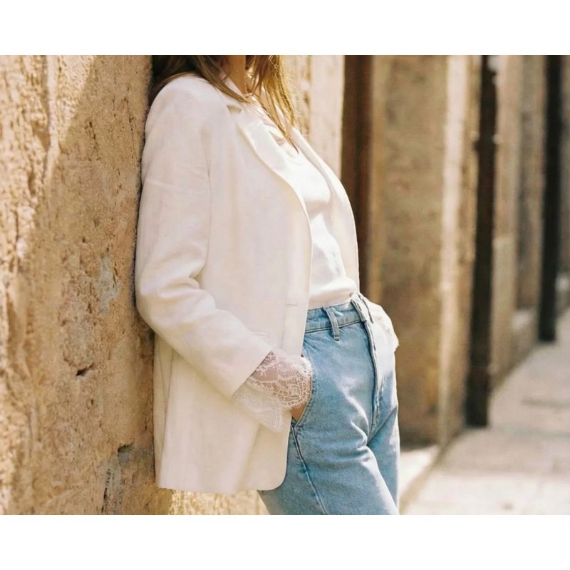 Blazer poignet dentelle