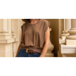Blouse Agathe taupe