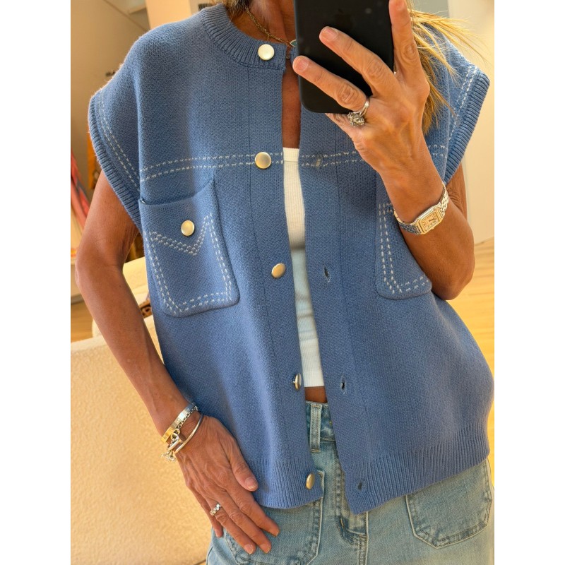 Veste sans manche cashmere Dubai