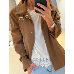 Blouson façon cuir brossé Lucas