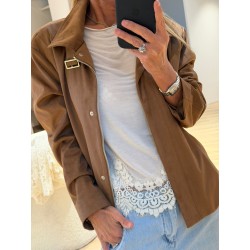 Blouson façon cuir brossé Lucas