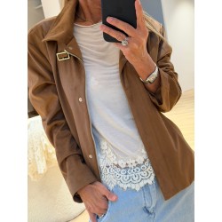 Blouson façon cuir brossé Lucas