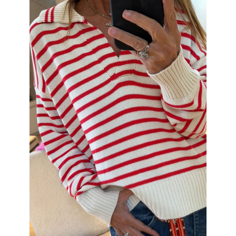Pull col polo Maxime