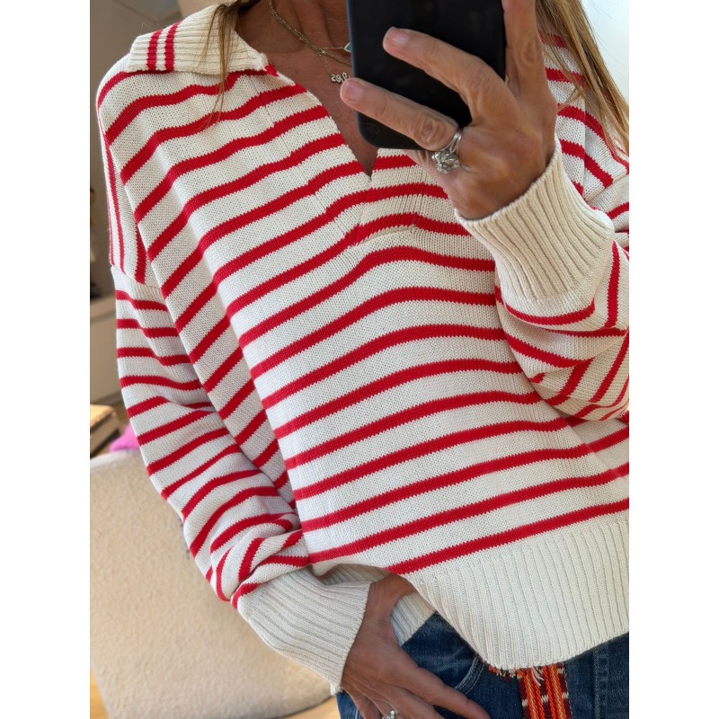 Pull col polo Maxime