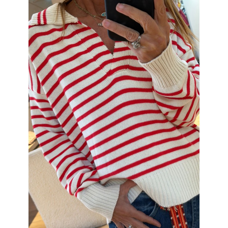 Pull col polo Maxime