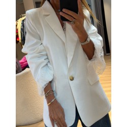 Blazer poignet dentelle Camille