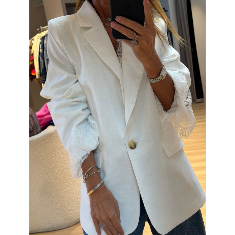 Blazer poignet dentelle Camille