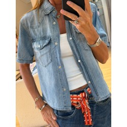 Chemise jeans courte manche Tamara