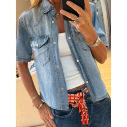 Chemise jeans courte manche Tamara