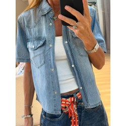 Chemise jeans courte manche Tamara