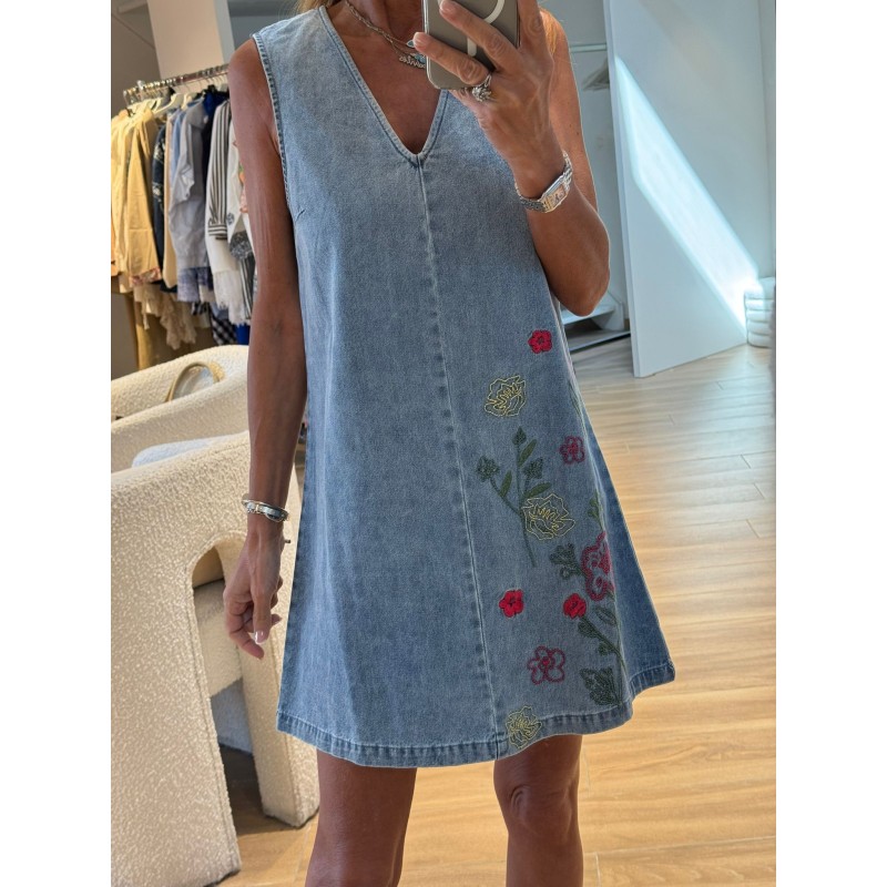 Robe Jeans Flower