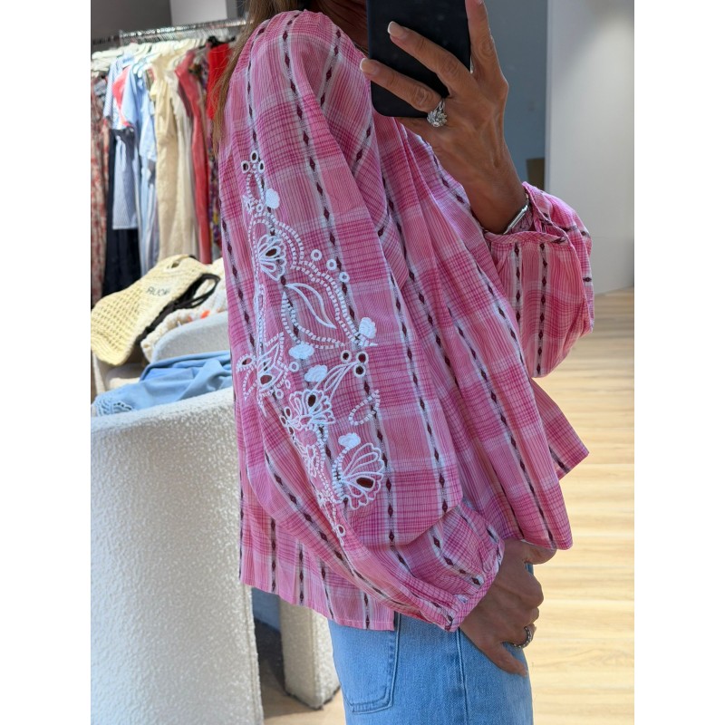 Blouse Nathalie rose