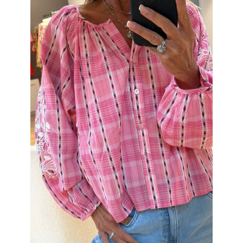 Blouse Nathalie rose
