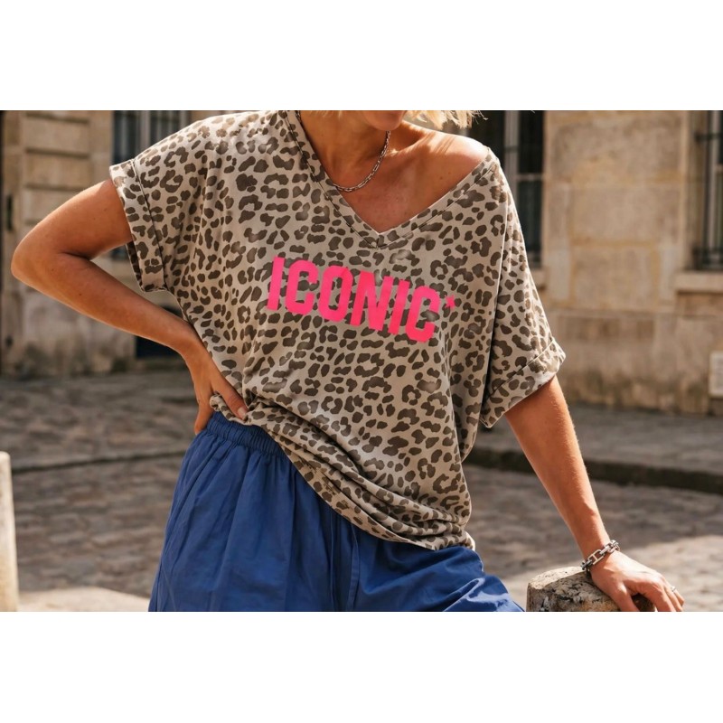 T-shirt léopard Iconic
