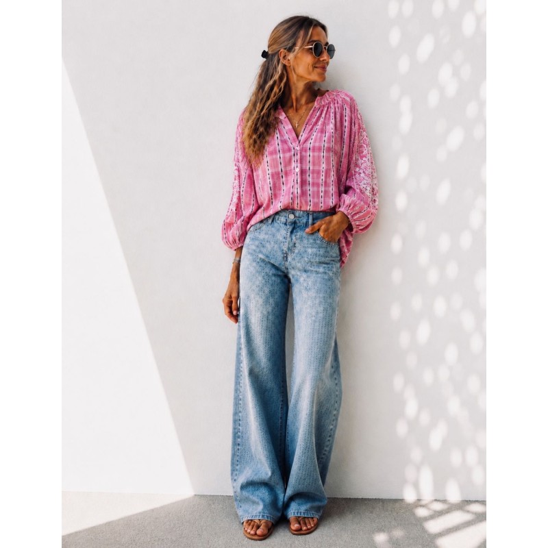 Blouse Nathalie rose
