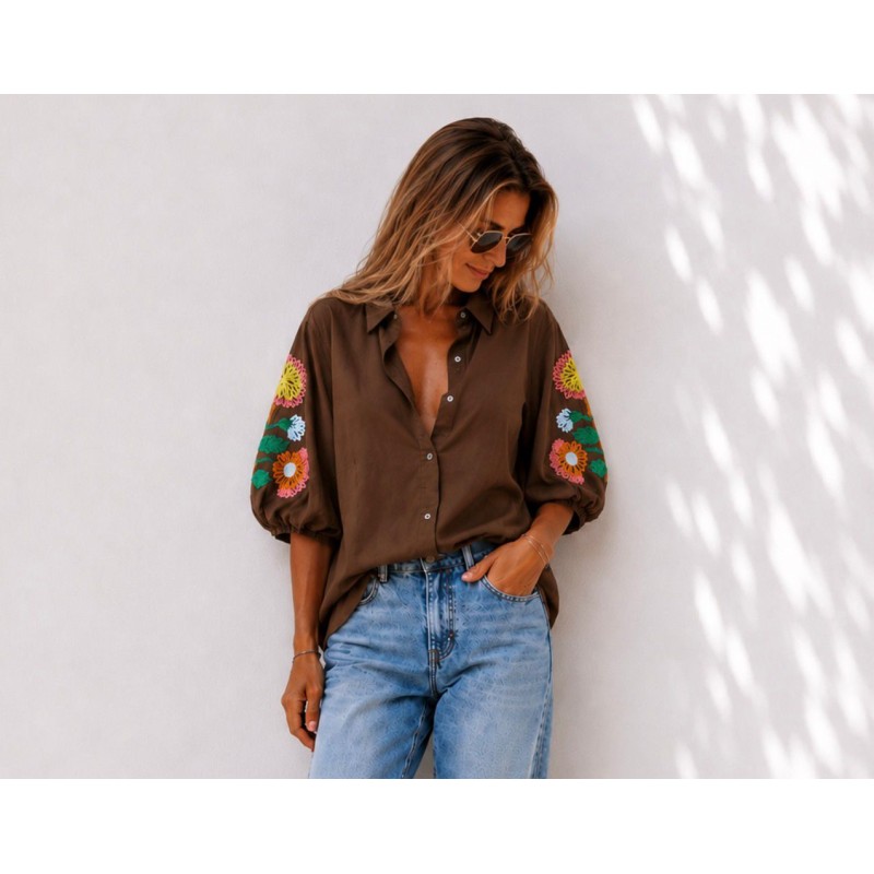 Chemise Romane manche ballon